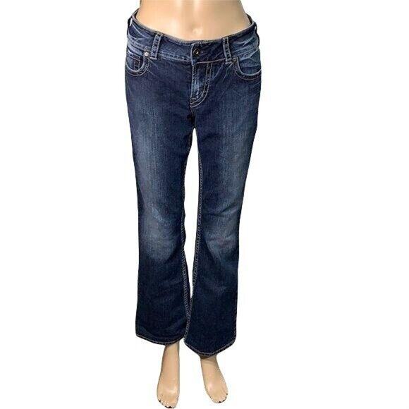 Silver Suki Womens Denim Blue Jeans Pants Boot Cut Dark Wash Size W27 L30 - Picture 1 of 12